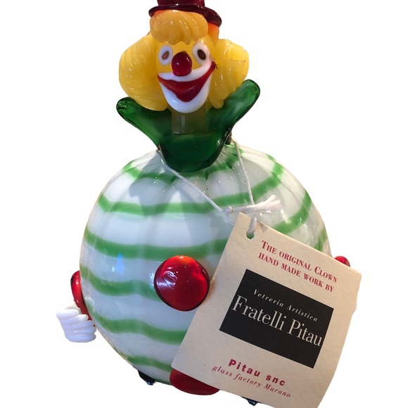 Vintage Murano Handblown Glass Clown. Rare.